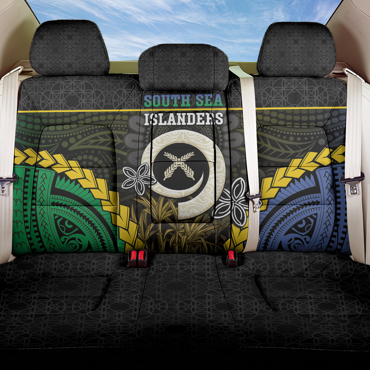 South Sea Islanders And Vanuatu Back Car Seat Cover Kanakas Sand Drawing Pattern