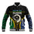 Personalised South Sea Islanders And Vanuatu Baseball Jacket Kanakas Sand Drawing Pattern