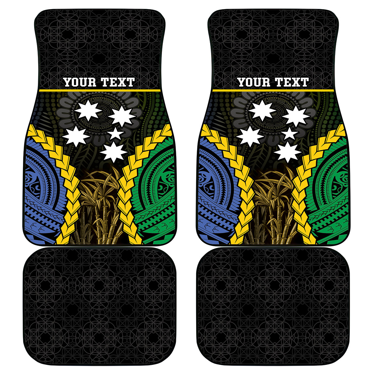 South Sea Islanders And Vanuatu Car Mats Kanakas Sand Drawing Pattern