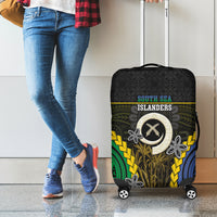 South Sea Islanders And Vanuatu Luggage Cover Kanakas Sand Drawing Pattern LT05 - Polynesian Pride