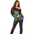Personalised South Sea Islanders And Vanuatu Off Shoulder Sweater Kanakas Sand Drawing Pattern