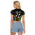 Personalised South Sea Islanders And Vanuatu Raglan Cropped T Shirt Kanakas Sand Drawing Pattern