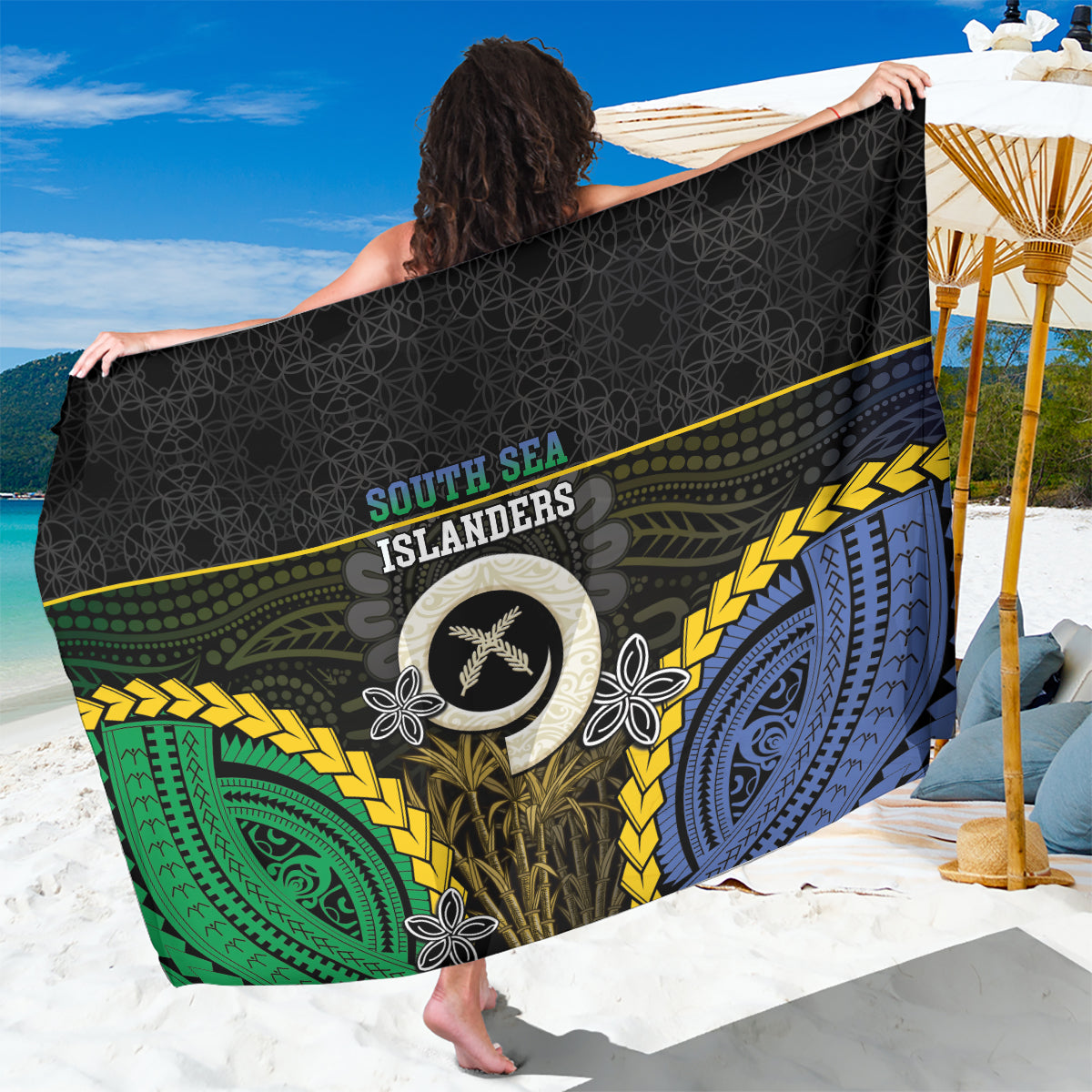 South Sea Islanders And Vanuatu Sarong Kanakas Sand Drawing Pattern