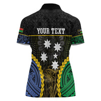 Personalised South Sea Islanders And Vanuatu Women Polo Shirt Kanakas Sand Drawing Pattern