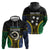 Personalised South Sea Islanders And Vanuatu Zip Hoodie Kanakas Sand Drawing Pattern