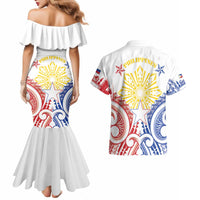 Philippines Couples Matching Mermaid Dress and Hawaiian Shirt Katipunan Andres Bonifacio