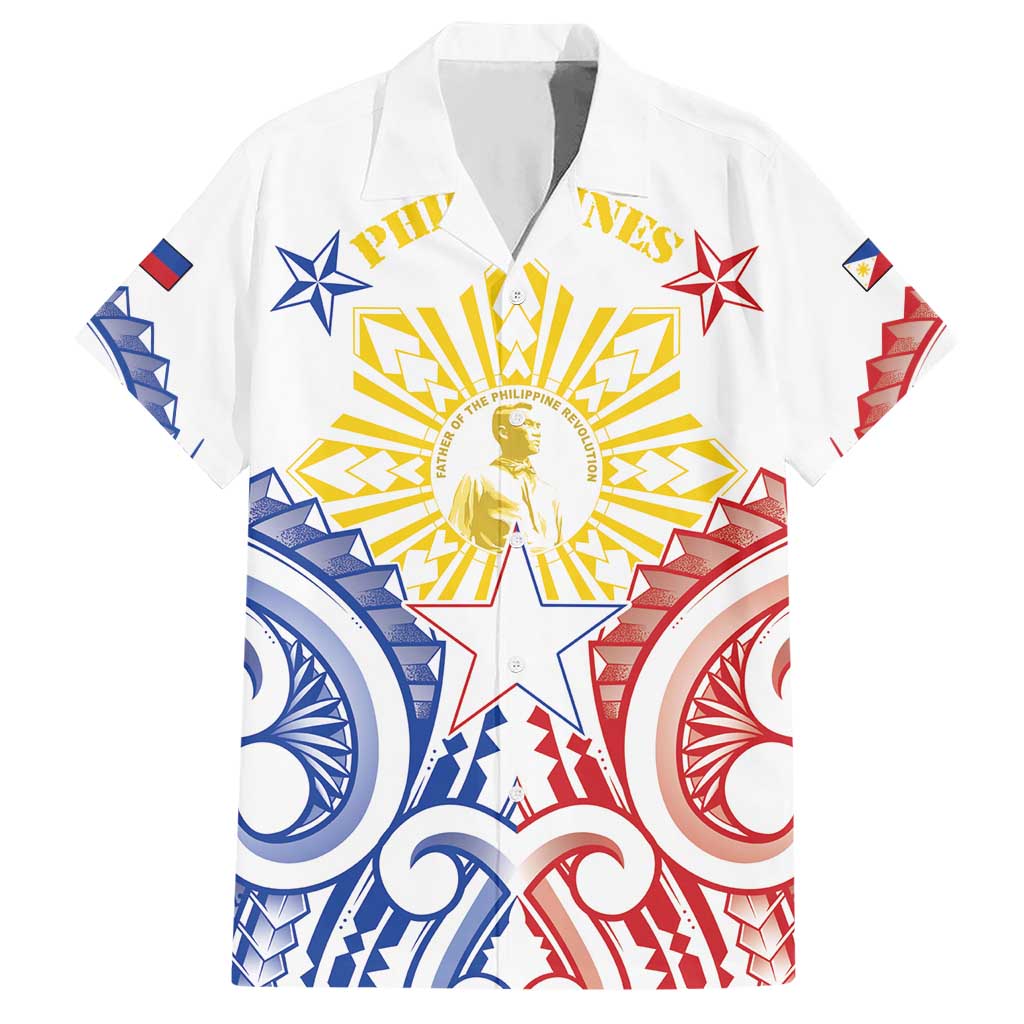 Philippines Hawaiian Shirt Katipunan Andres Bonifacio LT05 White - Polynesian Pride