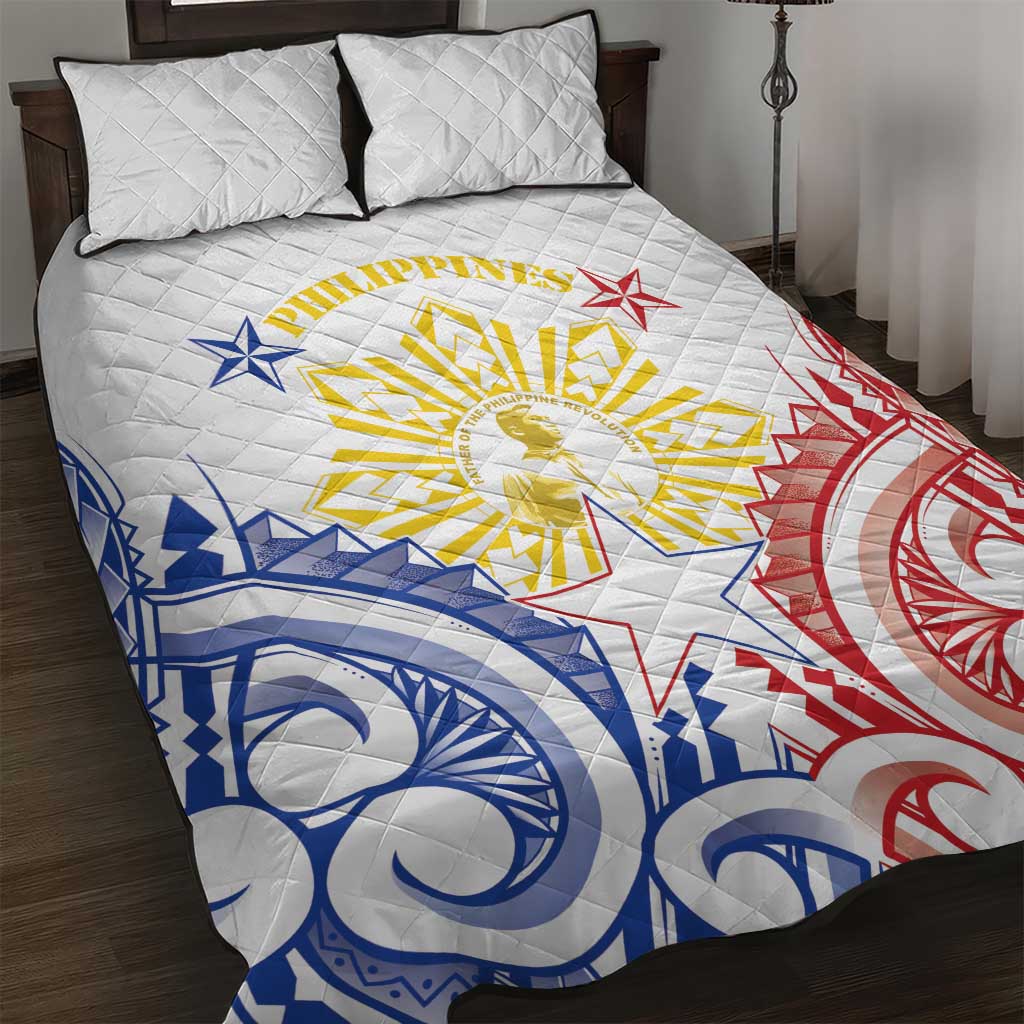 Philippines Quilt Bed Set Katipunan Andres Bonifacio LT05 White - Polynesian Pride