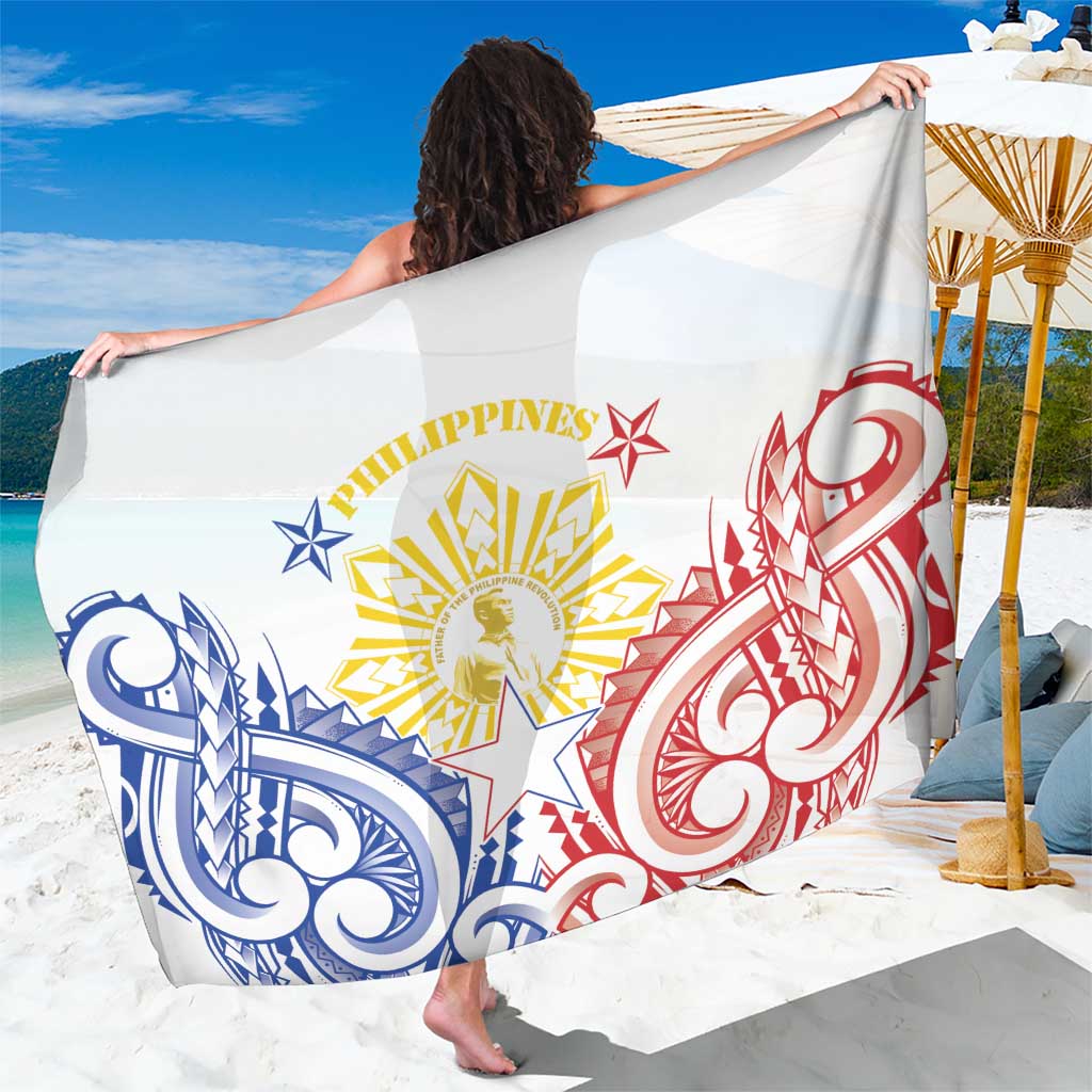 Philippines Sarong Katipunan Andres Bonifacio LT05 One Size 44 x 66 inches White - Polynesian Pride