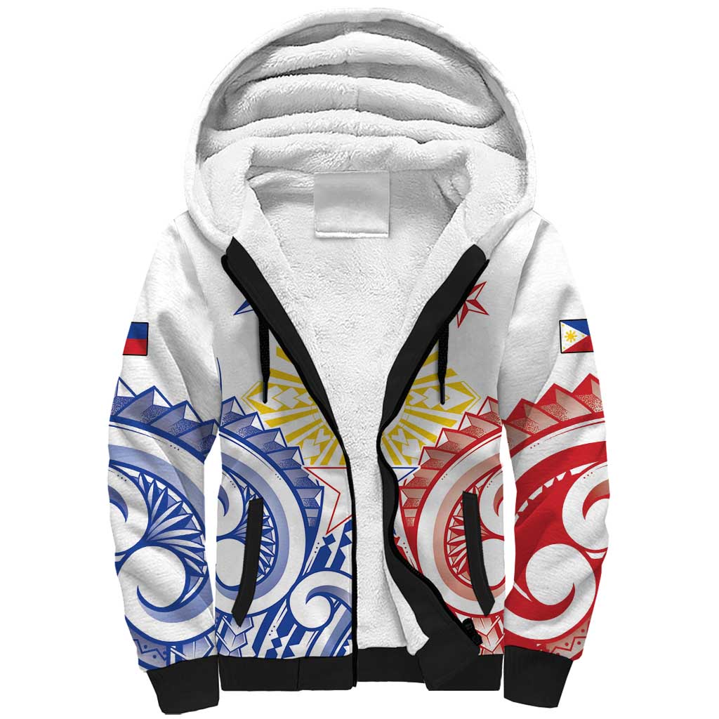 Philippines Sherpa Hoodie Katipunan Andres Bonifacio LT05 Unisex White - Polynesian Pride