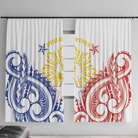 Philippines Window Curtain Katipunan Andres Bonifacio LT05 With Hooks White - Polynesian Pride