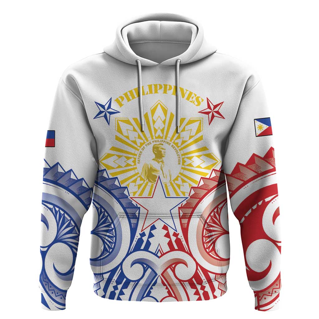 Philippines Zip Hoodie Katipunan Andres Bonifacio LT05 Pullover Hoodie White - Polynesian Pride