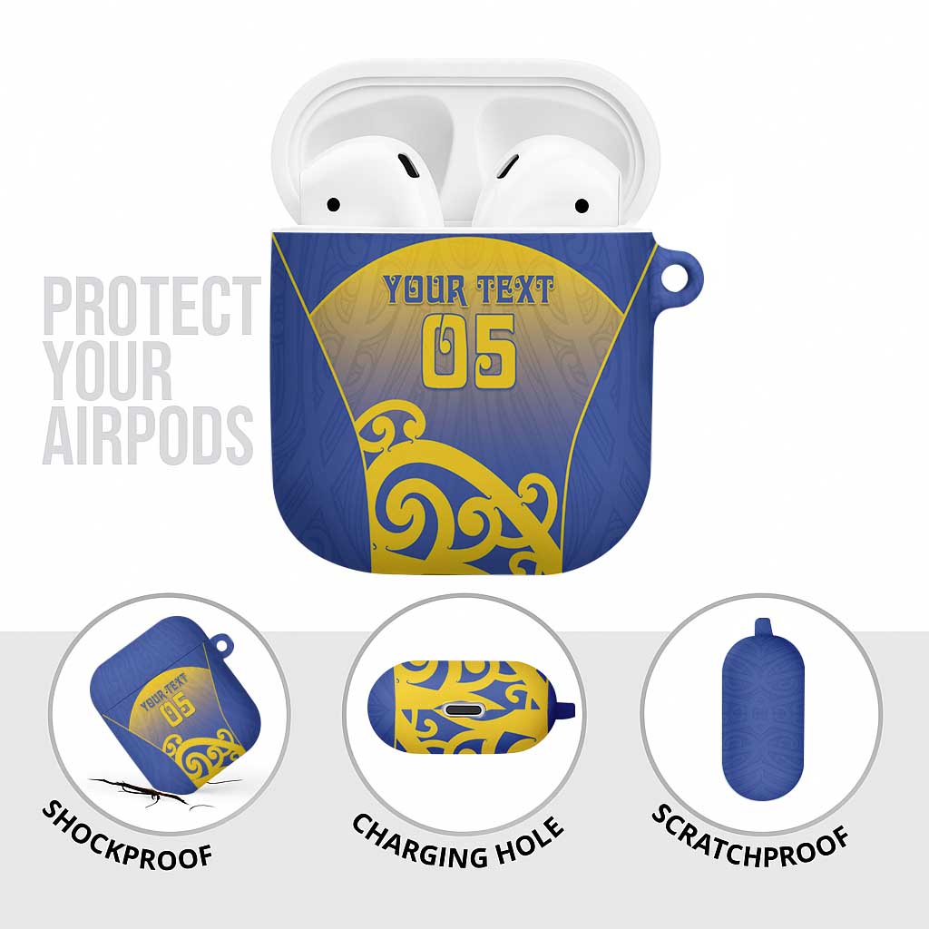 Custom James Cook High School AirPods Case Maori Koru Pattern