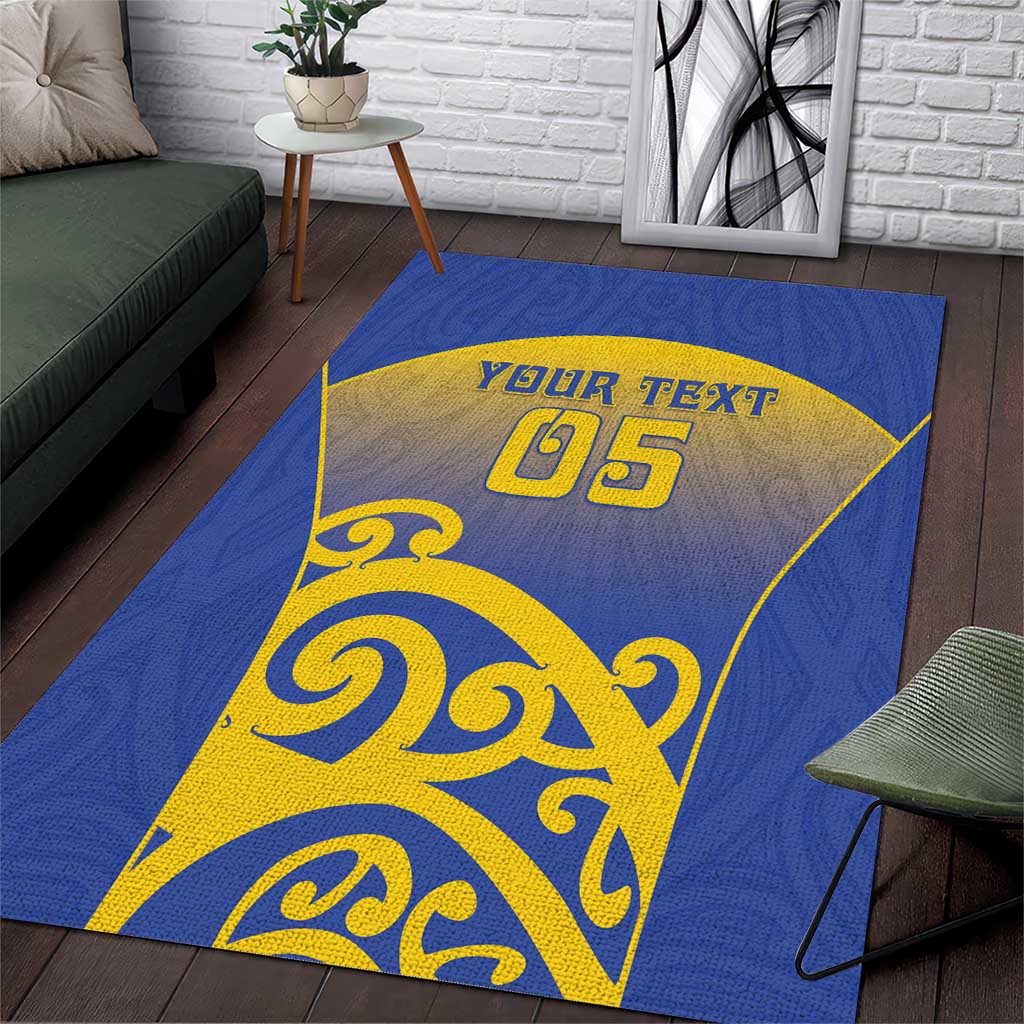 Custom James Cook High School Area Rug Maori Koru Pattern