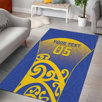 Custom James Cook High School Area Rug Maori Koru Pattern