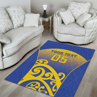 Custom James Cook High School Area Rug Maori Koru Pattern