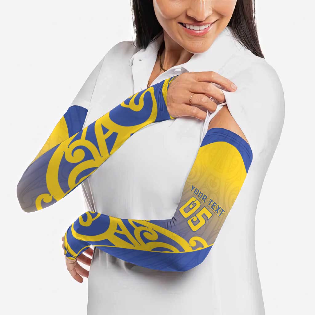 Custom James Cook High School Arm Sleeves Maori Koru Pattern
