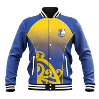 Custom James Cook High School Baseball Jacket Maori Koru Pattern