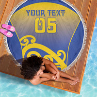 Custom James Cook High School Beach Blanket Maori Koru Pattern
