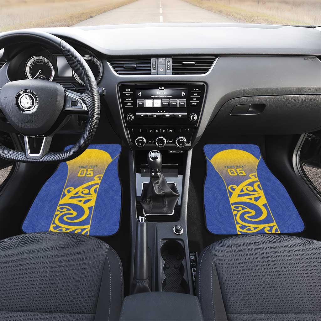 Custom James Cook High School Car Mats Maori Koru Pattern