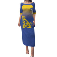 Custom James Cook High School Family Matching Puletasi and Hawaiian Shirt Maori Koru Pattern LT05 Mom's Dress Blue - Polynesian Pride
