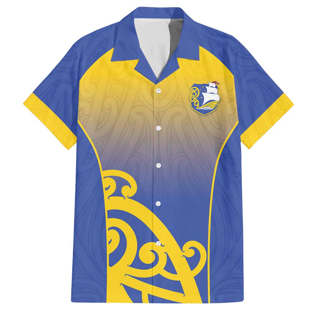 Custom James Cook High School Hawaiian Shirt Maori Koru Pattern
