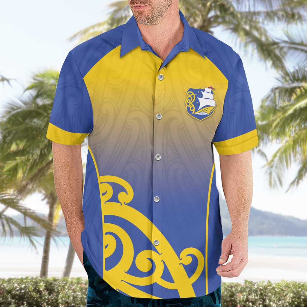 Custom James Cook High School Hawaiian Shirt Maori Koru Pattern