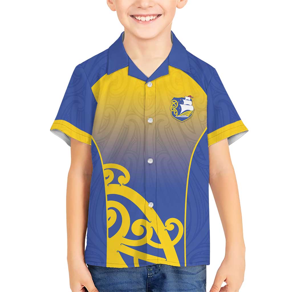Custom James Cook High School Hawaiian Shirt Maori Koru Pattern
