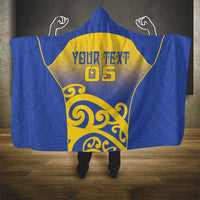 Custom James Cook High School Hooded Blanket Maori Koru Pattern