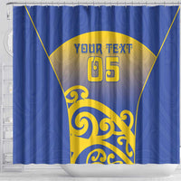 Custom James Cook High School Shower Curtain Maori Koru Pattern