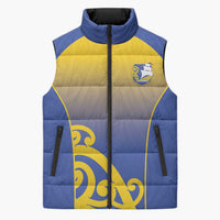 Custom James Cook High School Sleeveless Puffer Jacket Maori Koru Pattern