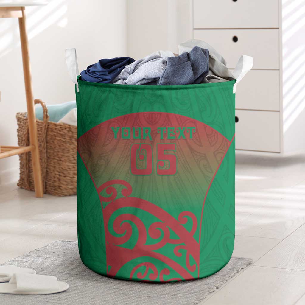 Custom Onehunga High School Laundry Basket Maori Koru Pattern