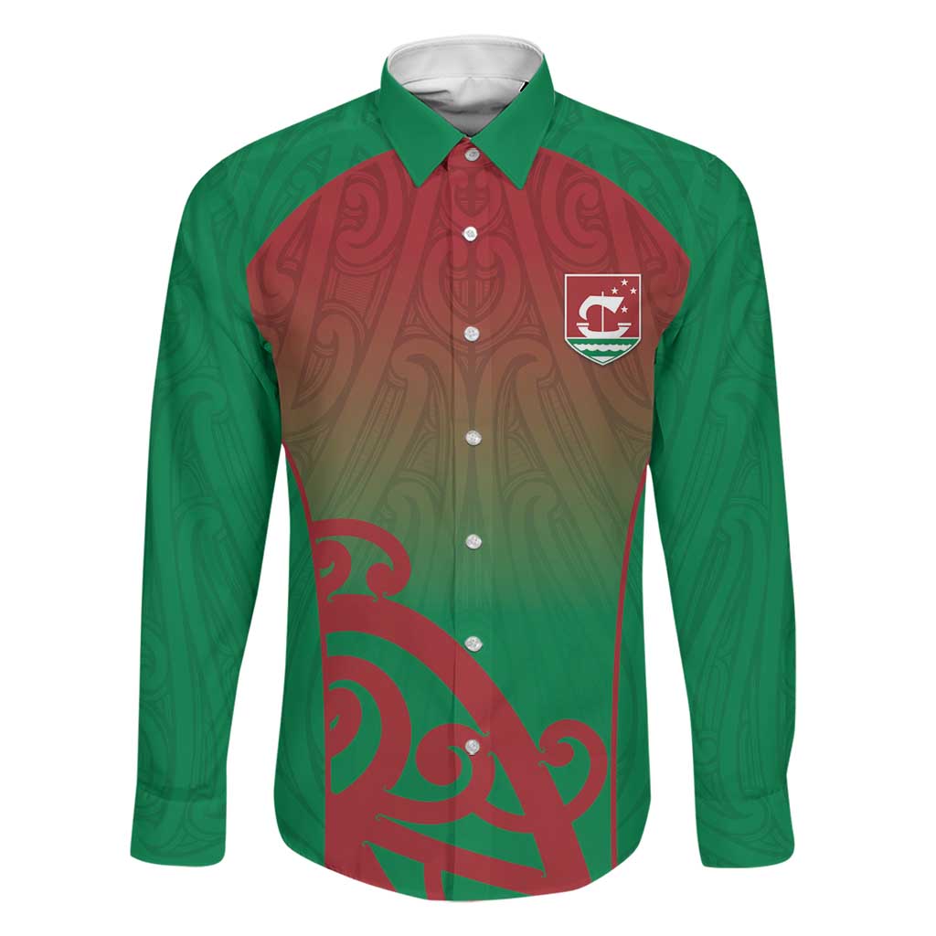 Custom Onehunga High School Family Matching Long Sleeve Bodycon Dress and Hawaiian Shirt Maori Koru Pattern