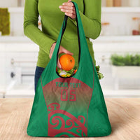 Custom Onehunga High School Grocery Bag Maori Koru Pattern