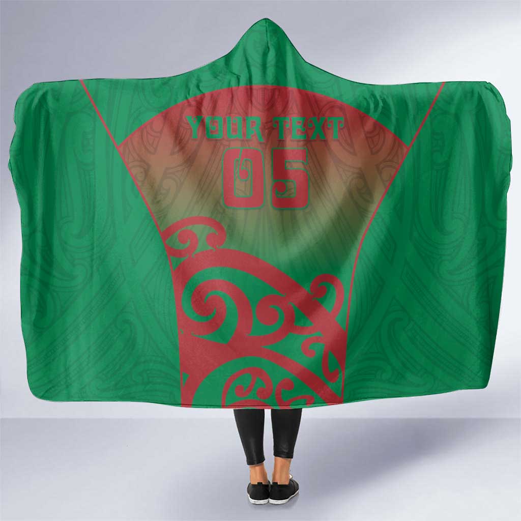 Custom Onehunga High School Hooded Blanket Maori Koru Pattern
