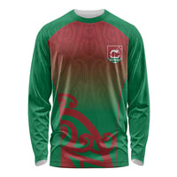 Custom Onehunga High School Long Sleeve Shirt Maori Koru Pattern