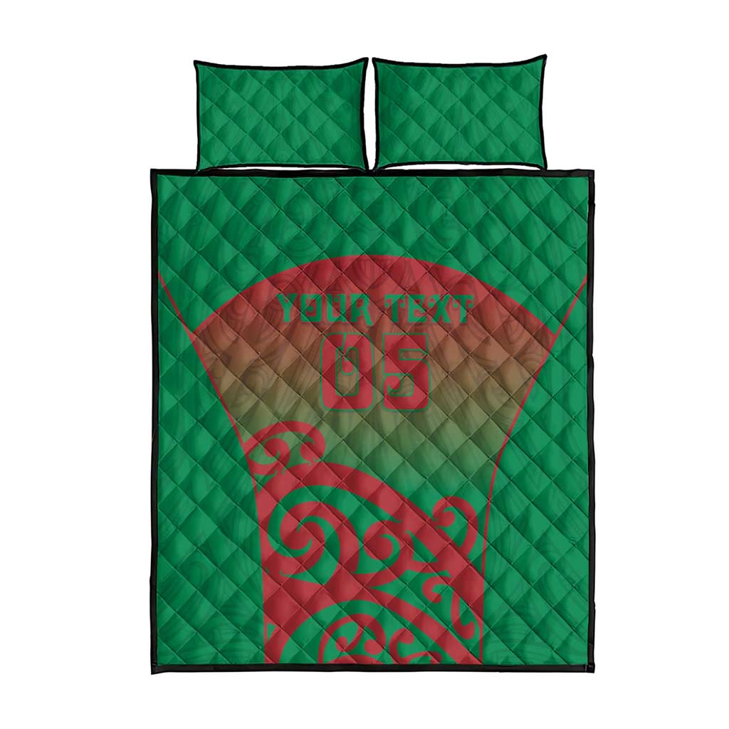 Custom Onehunga High School Quilt Bed Set Maori Koru Pattern