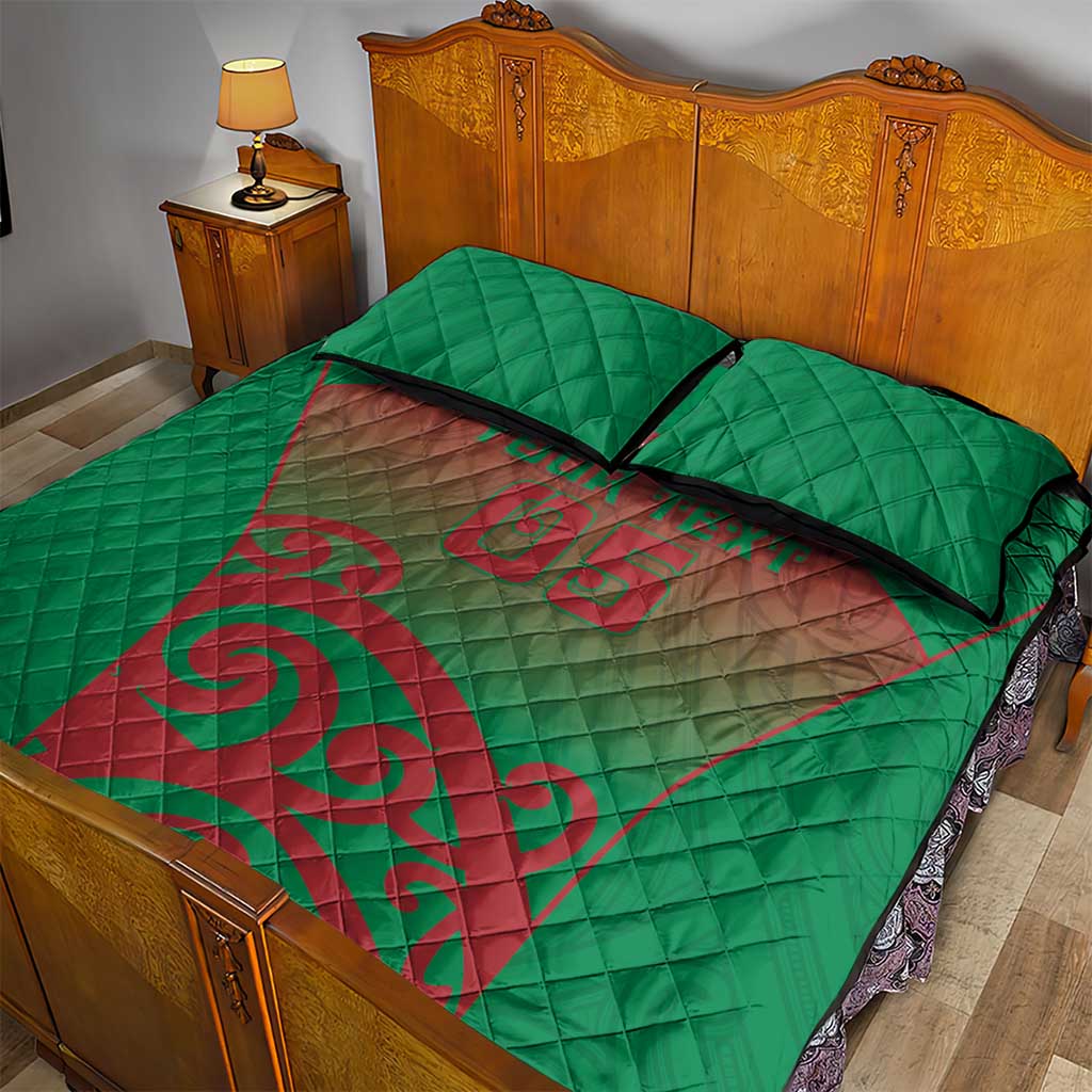 Custom Onehunga High School Quilt Bed Set Maori Koru Pattern
