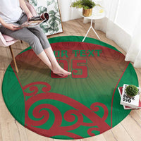 Custom Onehunga High School Round Carpet Maori Koru Pattern