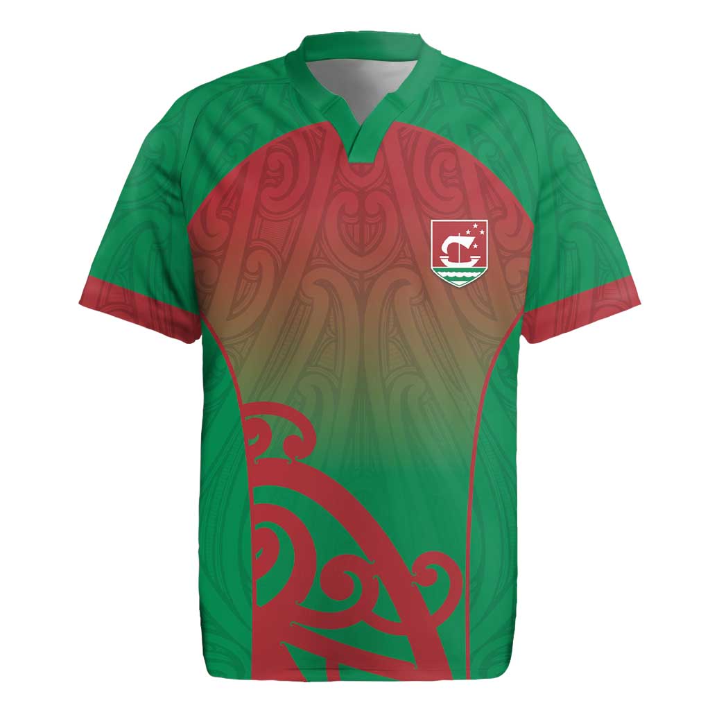 Custom Onehunga High School Rugby Jersey Maori Koru Pattern LT05 Green - Polynesian Pride