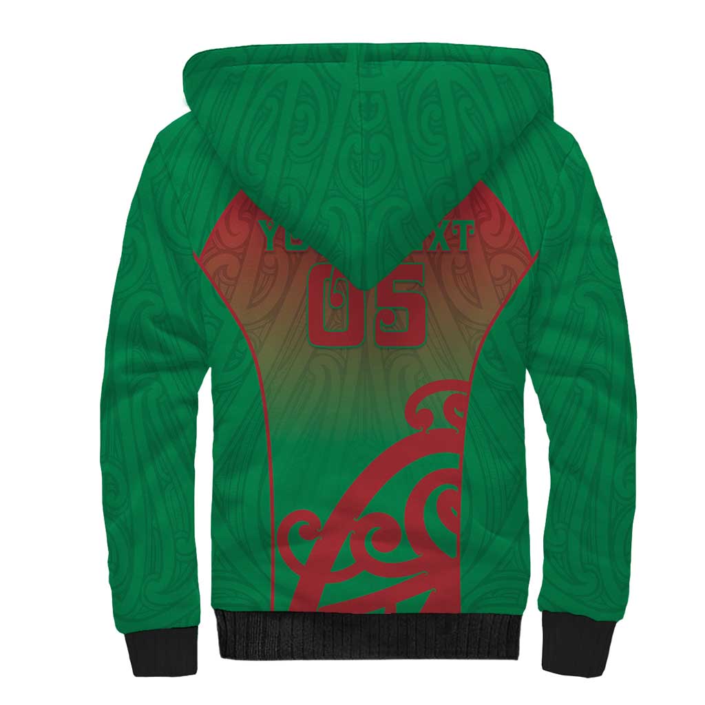 Custom Onehunga High School Sherpa Hoodie Maori Koru Pattern