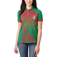 Custom Onehunga High School Women Polo Shirt Maori Koru Pattern