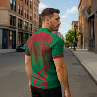 Custom Onehunga High School Zipper Polo Shirt Maori Koru Pattern