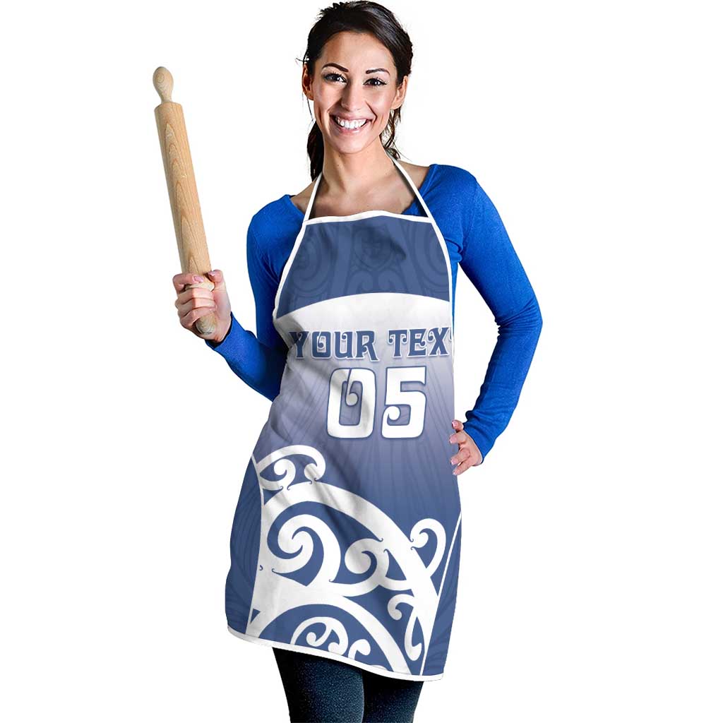 Custom New Zealand Aotea College Apron Maori Koru Pattern