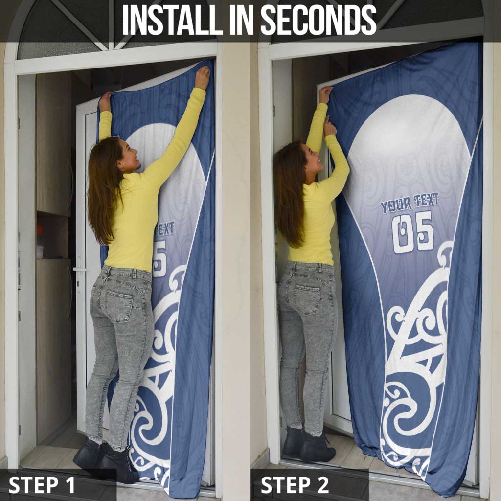 Custom New Zealand Aotea College Door Cover Maori Koru Pattern