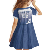 Custom New Zealand Aotea College Family Matching Short Sleeve Bodycon Dress and Hawaiian Shirt Maori Koru Pattern