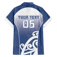 Custom New Zealand Aotea College Family Matching Short Sleeve Bodycon Dress and Hawaiian Shirt Maori Koru Pattern