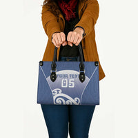 Custom New Zealand Aotea College Leather Bag Maori Koru Pattern
