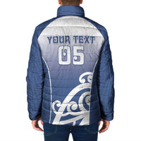 Custom New Zealand Aotea College Padded Jacket Maori Koru Pattern