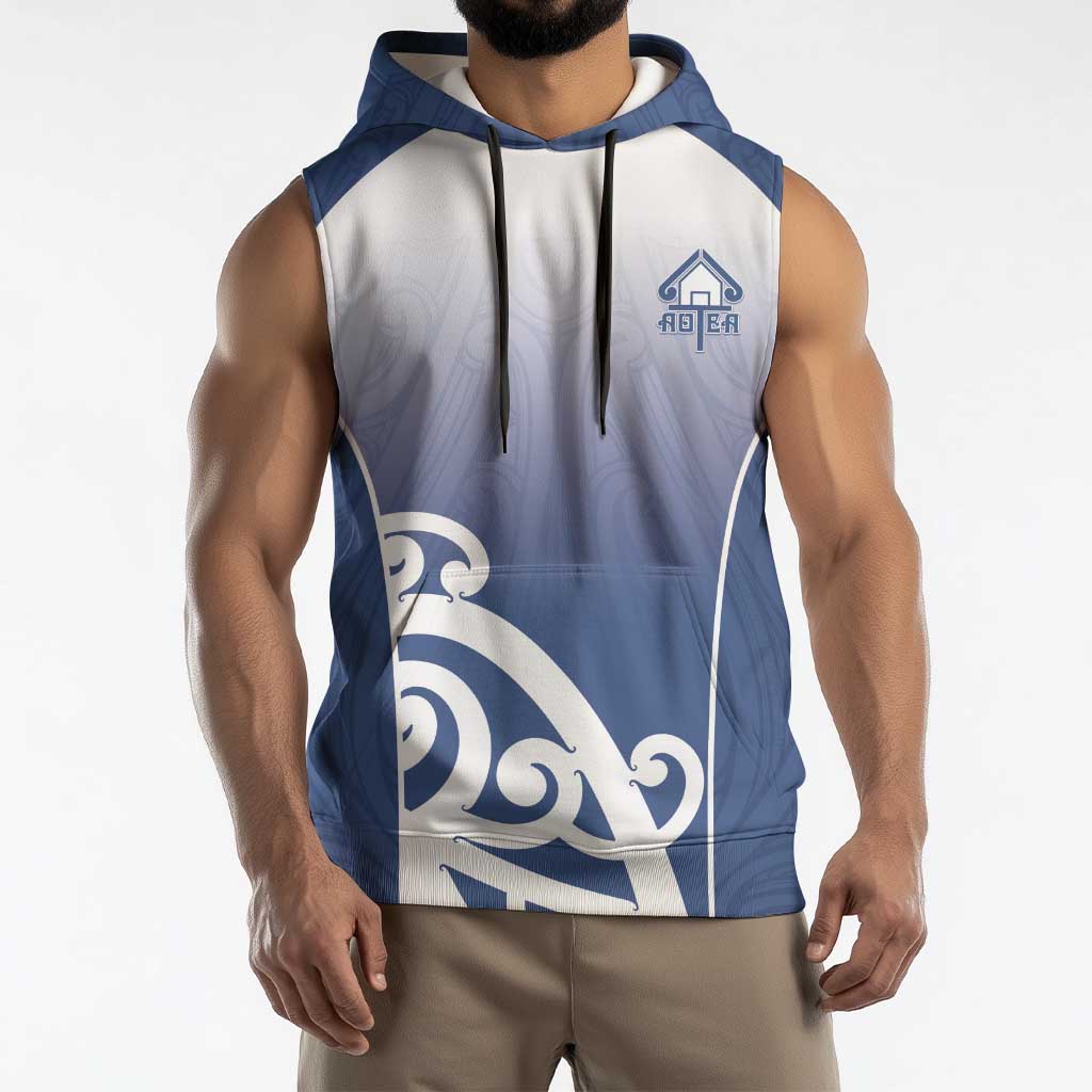 Custom New Zealand Aotea College Sleeveless Hoodie Maori Koru Pattern LT05 - Polynesian Pride
